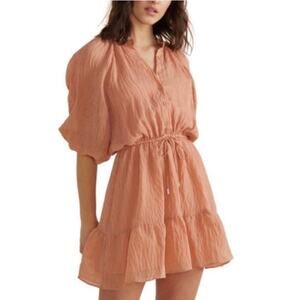 Revolve MINKPINK Women’s Mini Dress Tiered Terracotta Size Small